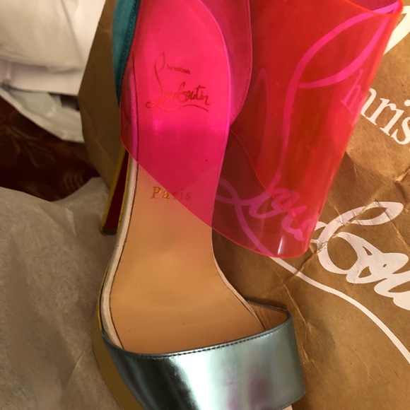 Christian Louboutin Multicolored Sandals Size 38 - Picture 6 of 8